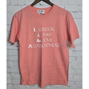 Vintage T-Shirt London Paris Rome Diamondhead Any Wear Brindar Design Inc Sz Med